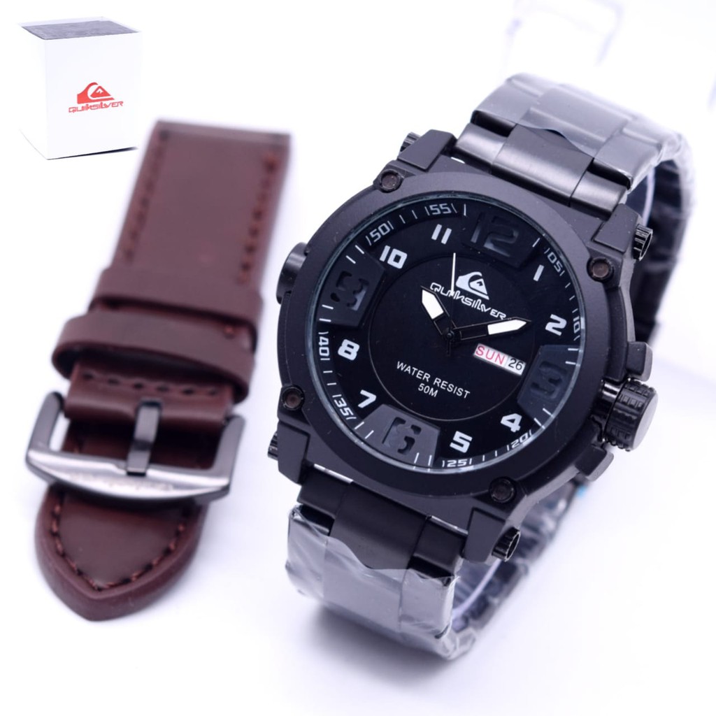 (bisa COD) JAM TANGAN QUIKSILVER PRIA JAM TANGAN PRIA TALI STEINLESS