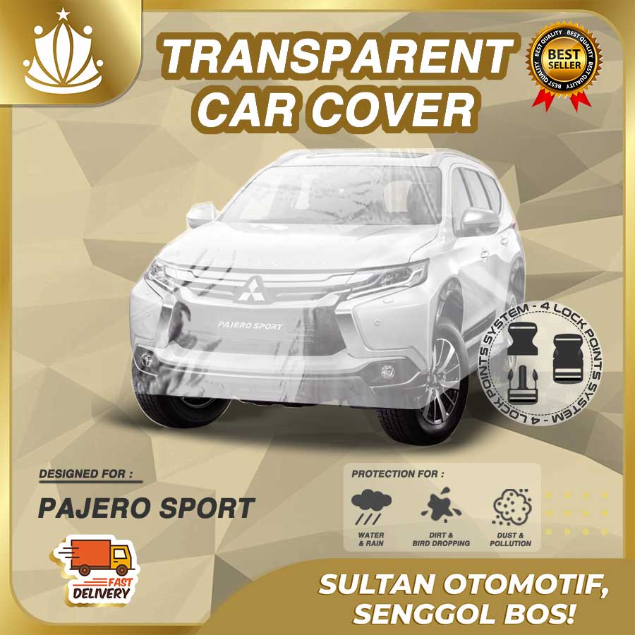 Body Cover Mobil Plastik TEBAL Pajero Sport WATERPROOF