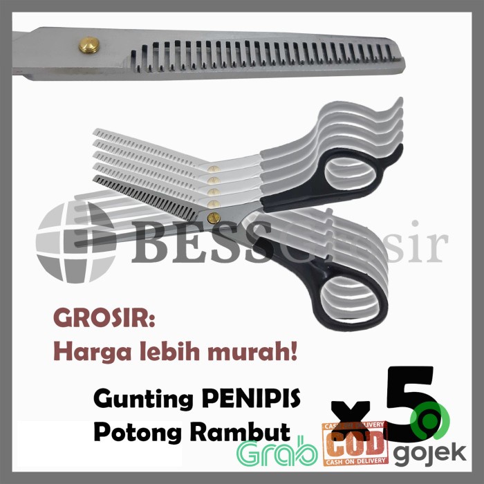 

[5 PCS] Gunting Potong PENIPIS Salon Sasak Rambut Kuat Stainless C216