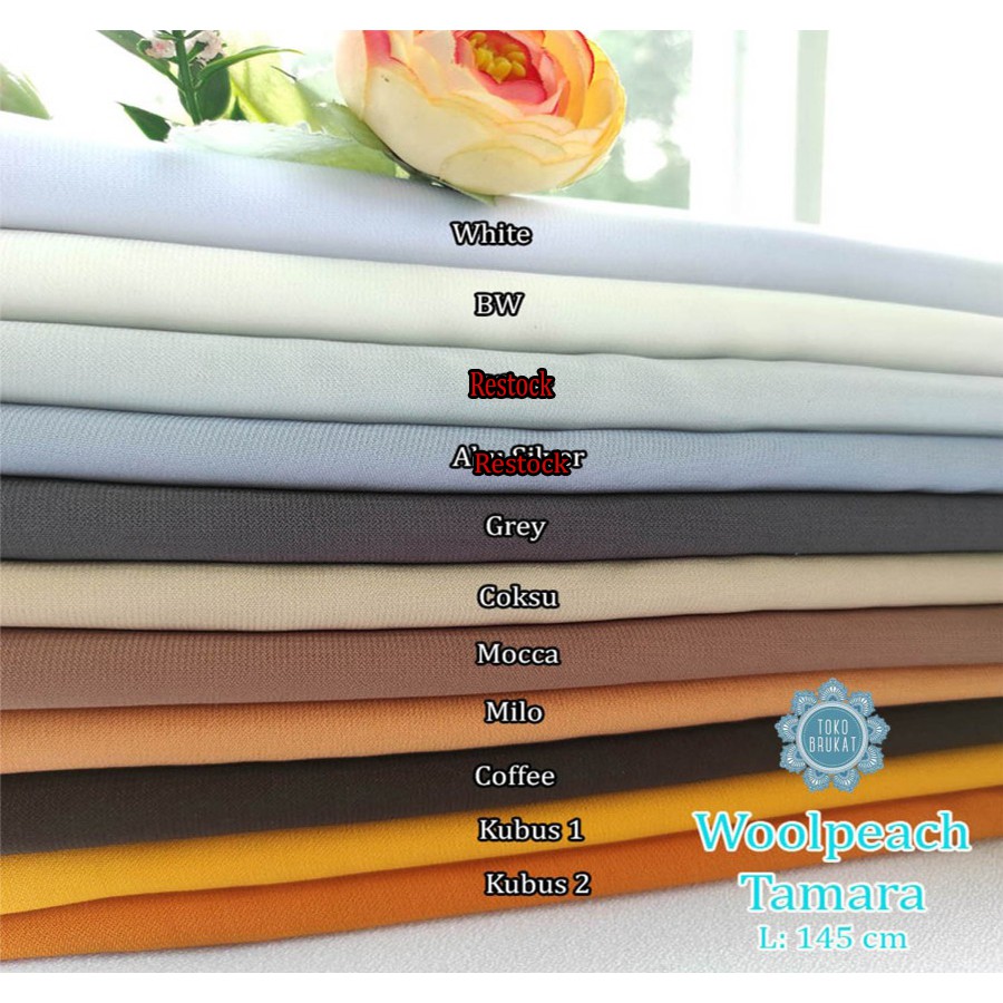 Kain Wolfis Tamara Wollpeach Tamara Wolvis Tamara Per 0 5 Meter Shopee Indonesia