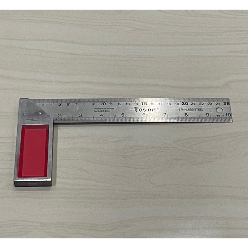 OSIRIS asli ORI siku meter HD TEBAL 10” siku meteran penggaris 10 inci siku tukang sudut siku meter 