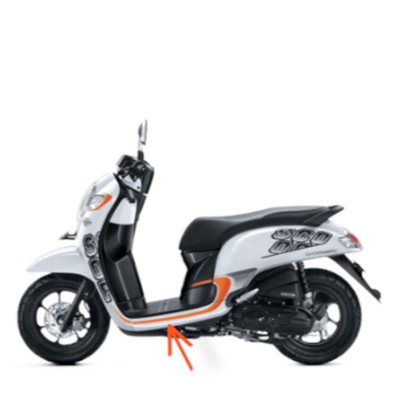 Cover bordes bawah kanan kiri scoopy fi injeksi 2017 white putih win