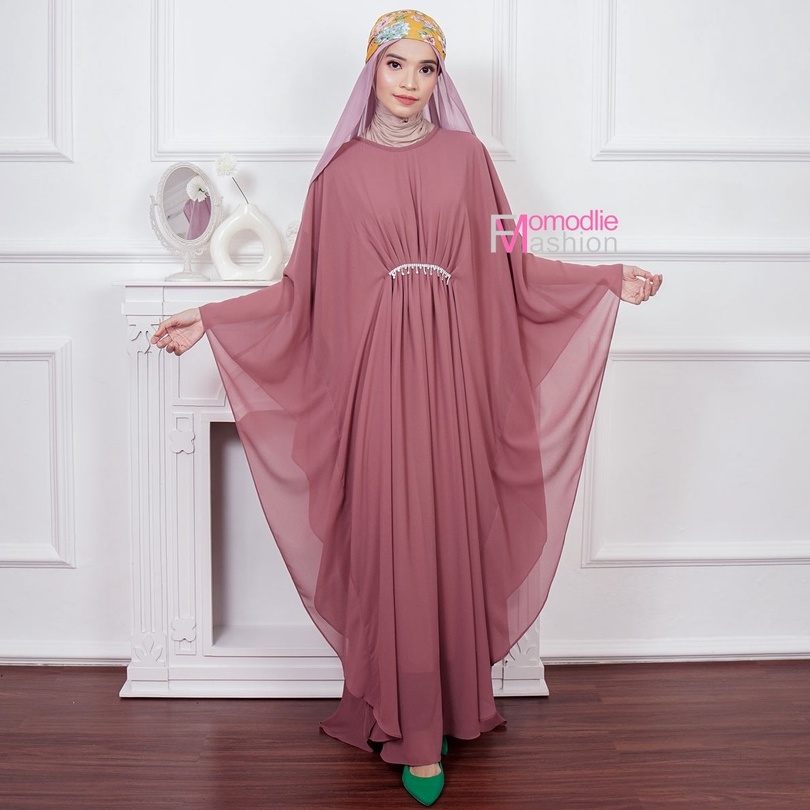 GAMIS KONDANGAN REMAJA, KAFTAN WANITA, KAFTAN SIMPLE, BAJU WANITA, GAMIS SIMPLE UNTUK PESTA BY MOMOD