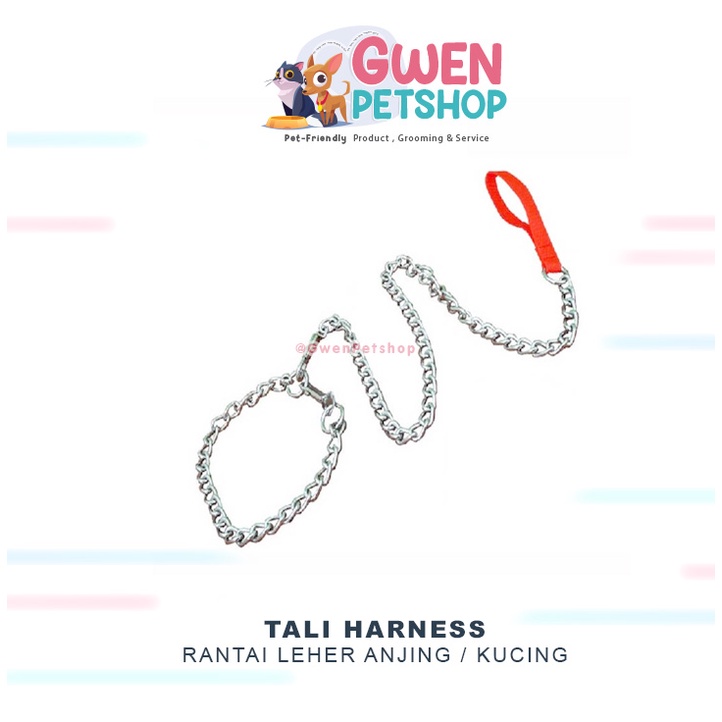 RANTAI BESI LEHER - HARNESS ANJING TALI BELI KUCING