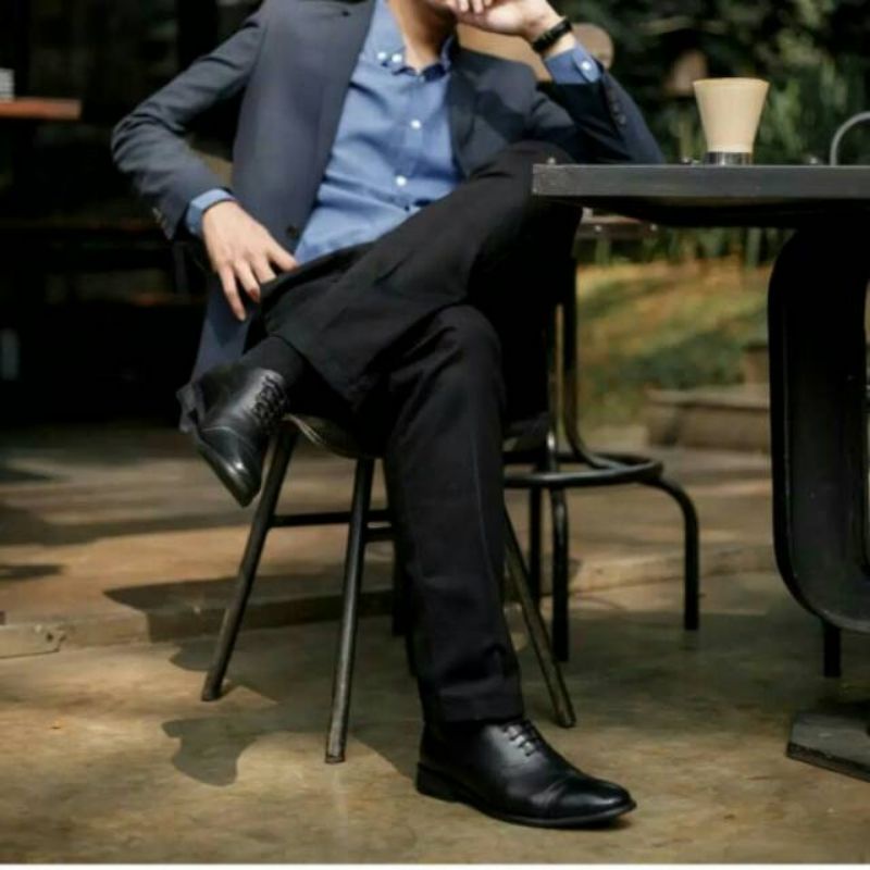 Celana Katun Standar Formal Kantor Pria