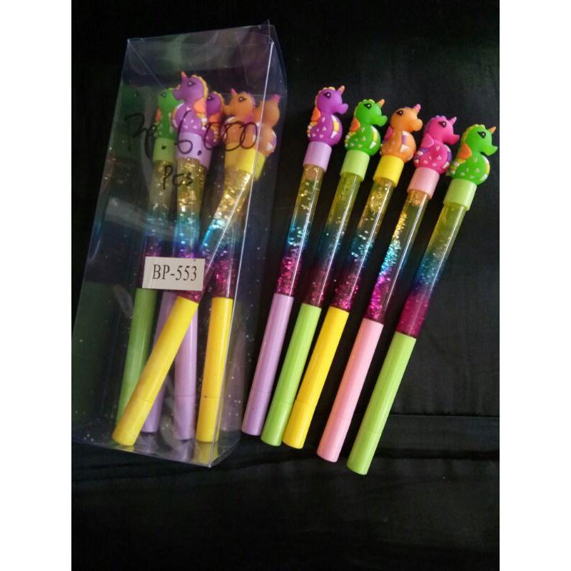 

pulpen karaker gliter kuda laut 1lusin isi 12