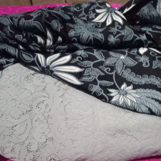 El Gros 2 - Cp Sofie Tunik Brukat  Lapis Furing Ld110cm Pjg 82cm+rok Batik Silk Pinggang Karet