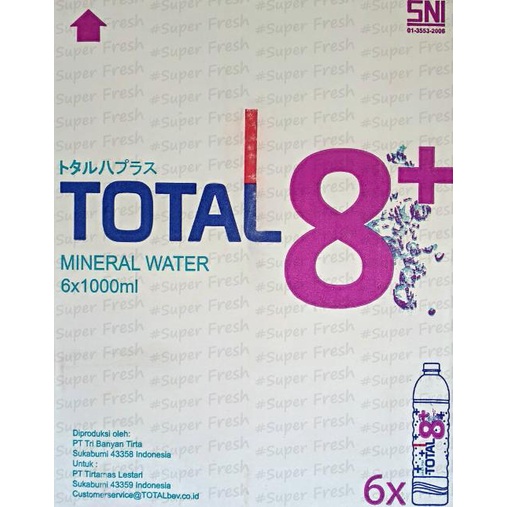 

windytriastuti13 Total 8+ water 1000ml x 6 botol + air minum total 8+ air alkali TERLARIS TERPERCAYA ORIGINAL