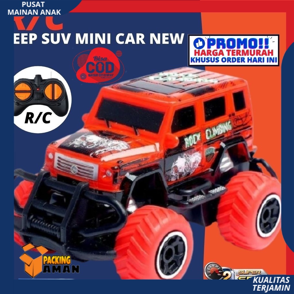 RC Mini Car Jeep offroad Mobil Remot Kontrol Skala 1:43  Mainan Anak Laki Laki Murah SNI Terbaru