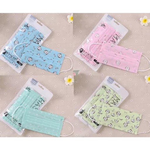 MASKER ANAK 3PLY CARTOON Masker Anak 3ply Kids Child Mask Motif Earloop 1 Box Isi 50 Pcs