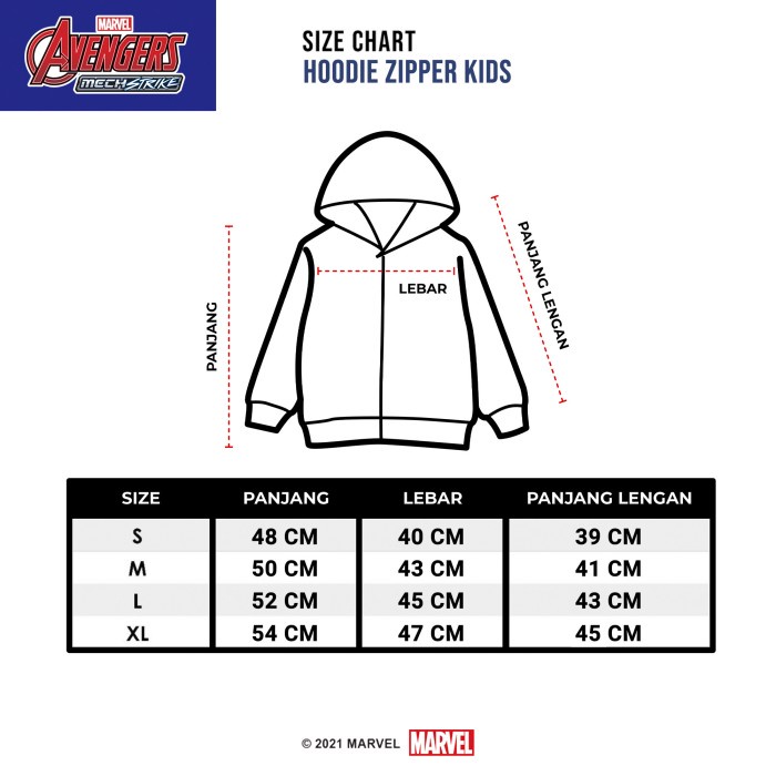 Marvel Mech Strike Hoodie Zipper Kids / Jaket Anak MMS98