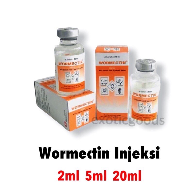 EXOTICGOODS WORMECTIN INJEKSI WORMECTIN 2ml WORMECTIN 5ml WORMECTIN 20ml OBAT SCABIES KUCING ANJING KELINCI