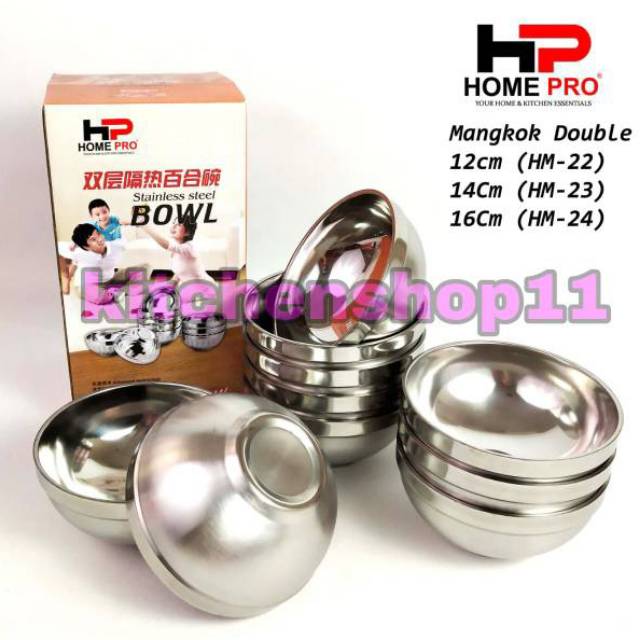 mangkok korea TEBAL stainless 2 lapis  / Mangkok stainless 2 lapis anti panas / mangkok mie sup stainless 2 lapis anti panas 12cm 14cm 16cm