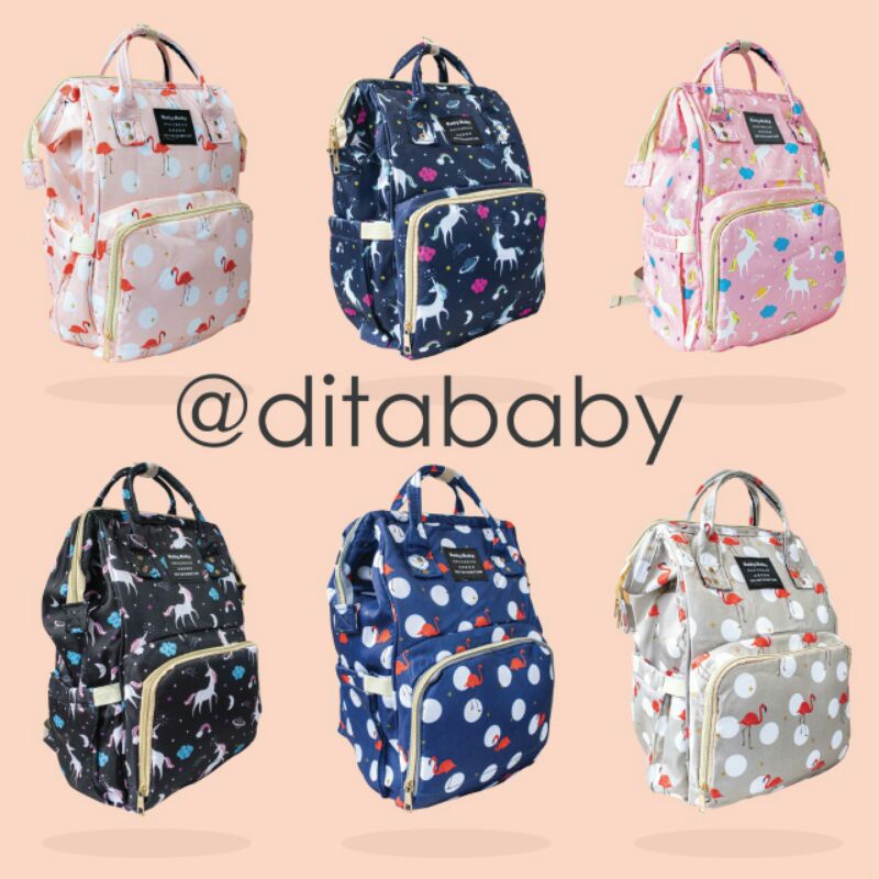 TAS BAYI MULTIFUNGSI diaper bag + BOX TAS RANSEL DIAPERS Tas Kasur Bayi Diaper Bag Multifungsi Anell