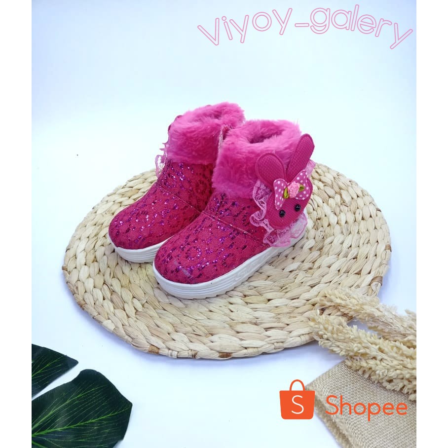 Sepatu anak Boot Bulu Sepatu Sneakers Anak perempuan Sepatu Anak 1-6 thn Murah