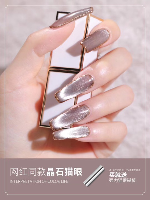 HUAXI SILVER CAT EYE 9D GEL POLISH powder gel polish kutek gel silver magnet