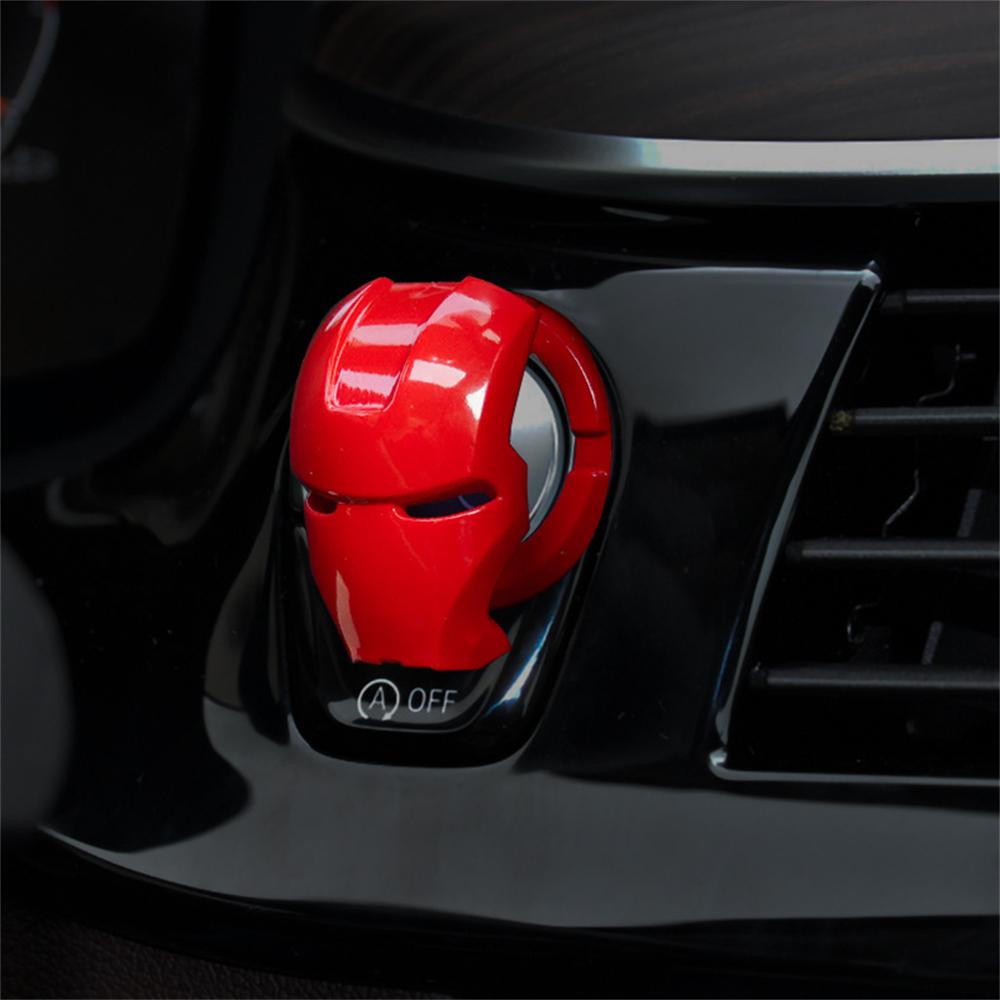 Chookyy Saklar Start Tombol Cover 3D Fashion Suku Cadang Mobil Besi Interior Mobil Auto Dekorasi Pengapian Mesin