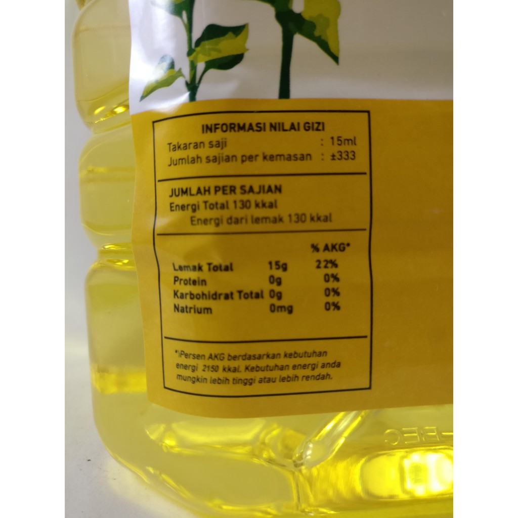 Sunflower Oil Lily Flower 5 Ltr / Minyak Bunga Matahari Best Seller