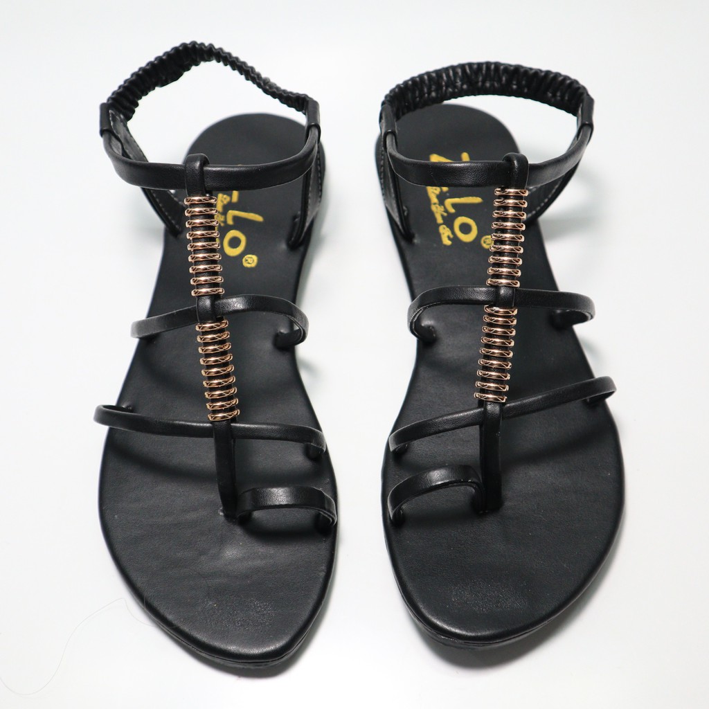 Zlostore GALE Sandal  Jepit Teplek  Wanita  Hitam Shopee  