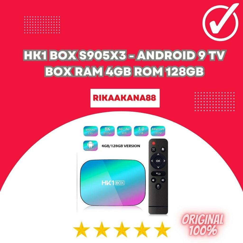 HK1 BOX S905X3 - Android 9 Smart Android TV Box 8K - RAM 4GB ROM 128GB