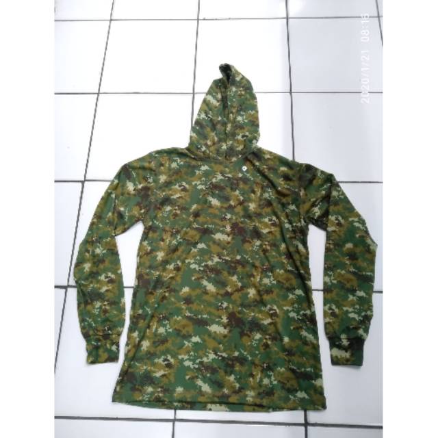 Kaos Jersey hoodie lengan panjang loreng kostrad / linud