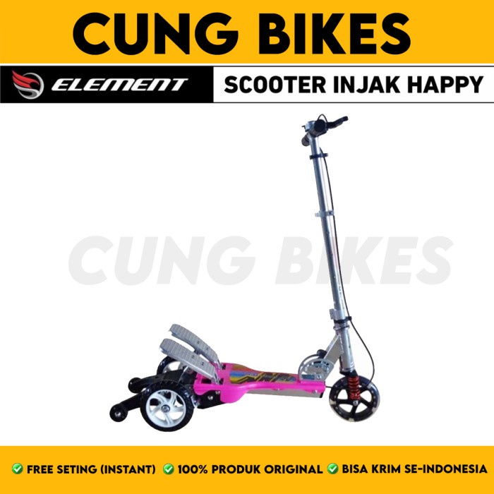 Scooter Pedal Injak Alloy Skuter Anak ELEMENT RMB HAPPY NEW untuk anak laki dan perempuan