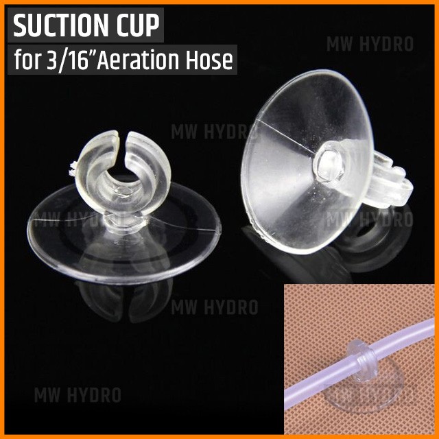 10pcs Aquarium Suction Cup Holder / Dop Selang Udara Aerator Akuarium, 3/16&quot;