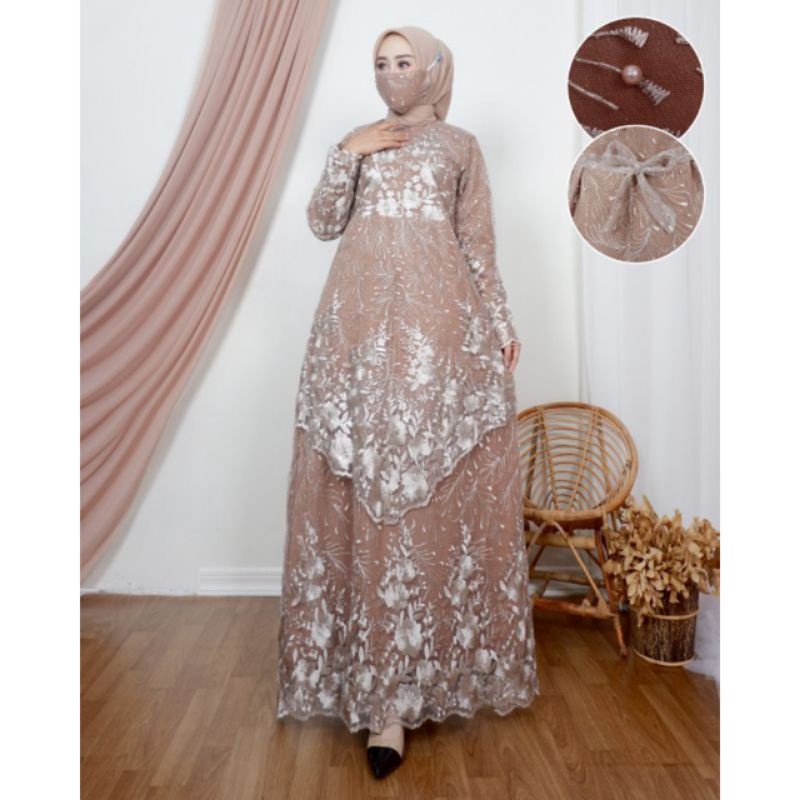 kebaya/kebaya gamis tingkat/kebaya modern/kebaya wisuda/gamos dress/gamis murah