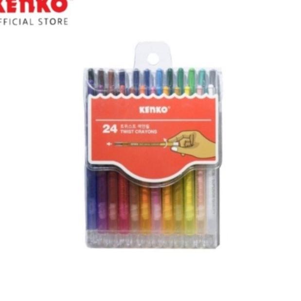 

(BISA COD) Twist Crayon / Crayon Putar KENKO isi 24 warna ORIGINAL PROMO SPECIAL Kode 1082