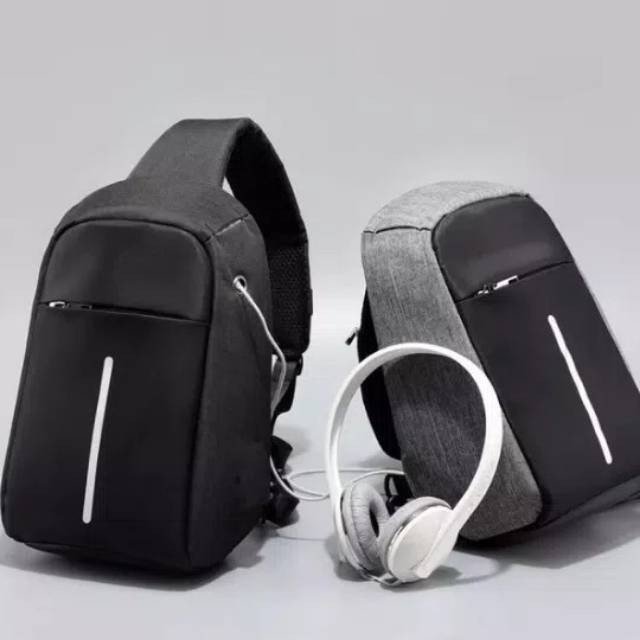 Best Seller Tas Selempang Anti Maling &amp; Anti Air Smart Crossbody Bag Non USB Charger Premium Quality