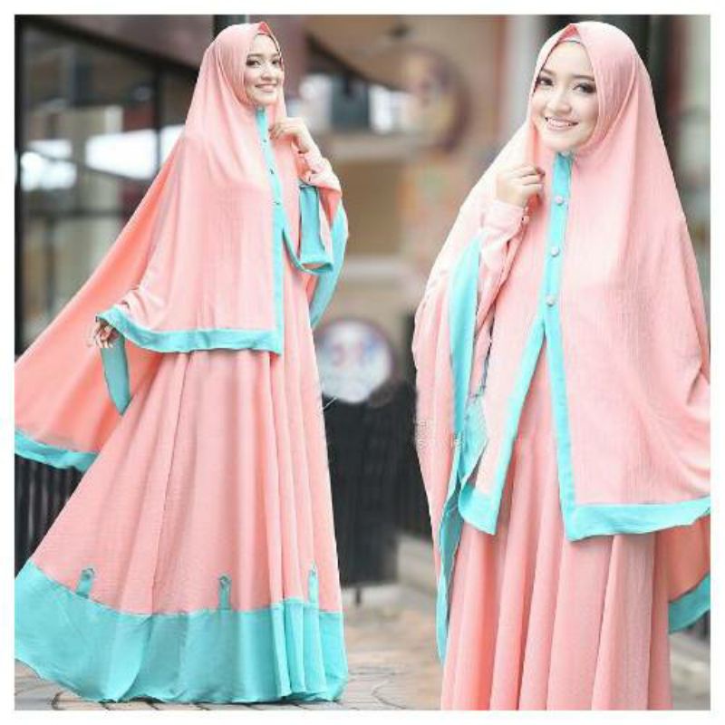Gamis Syari Busui Jersey Orange Layl