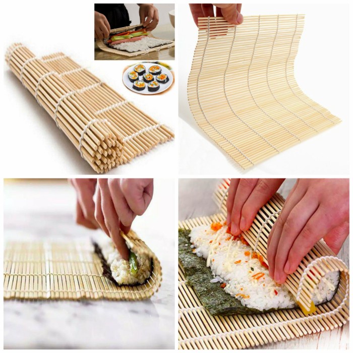 Gulungan Sushi Roll Maker Bamboo Sushi Rolling Mat Tikar Penggulung