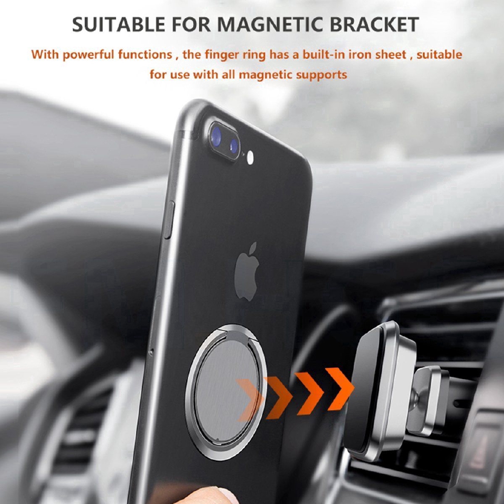 Ultra Thin Magnetic Phone Holder Mount Finger Ring Stand