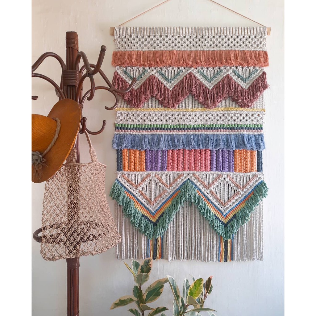 Macrame wall hanging / makrame hiasan dinding 100x80cm