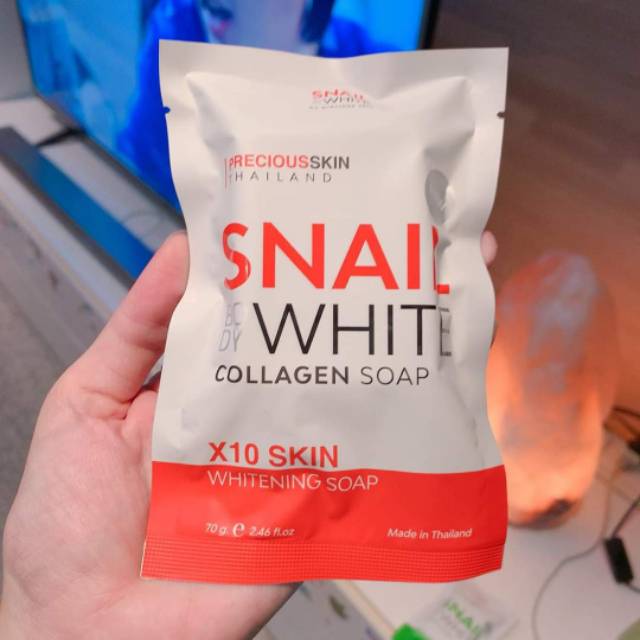 SNAIL BODY WHITE  ANTI ACNE COLLAGEN X10 SOAP /  SOAP SABUN / SABUN ACNE / SABUN PEMUTIH BADAN