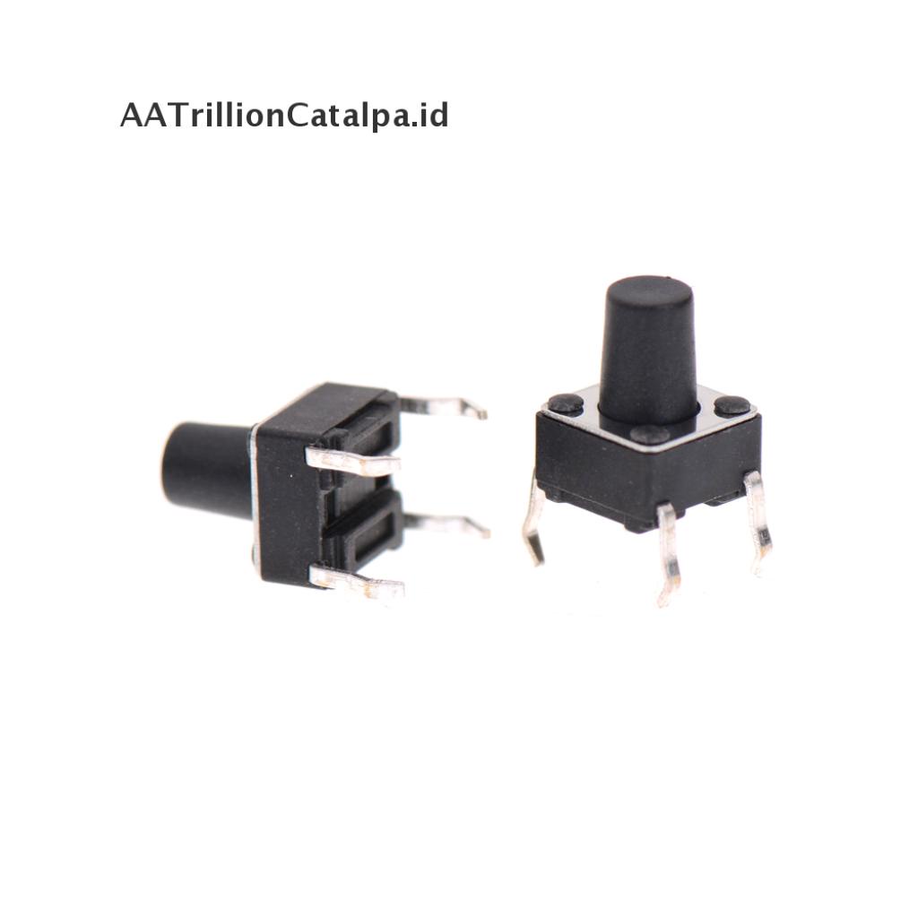 50 Pcs Tombol Saklar Mikro Tactile 4 Pin Ukuran 6x6 X 8mm