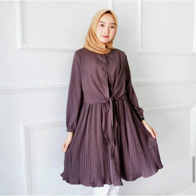 TUNIK PLISKET / ATASAN PLISKET / PLISKET TALI / PLISKET IMPORT