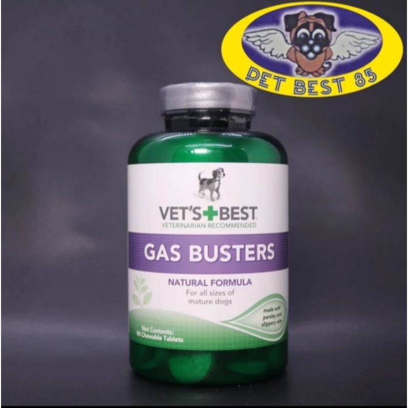 Jual Vets Best Gas Busters 90 Tablet Vitamin Obat Kembung Anjing
