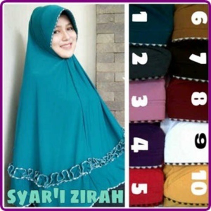 Jual Jilbab Syar i Zirah   Bergo Syari  Zirah Sulam Murah