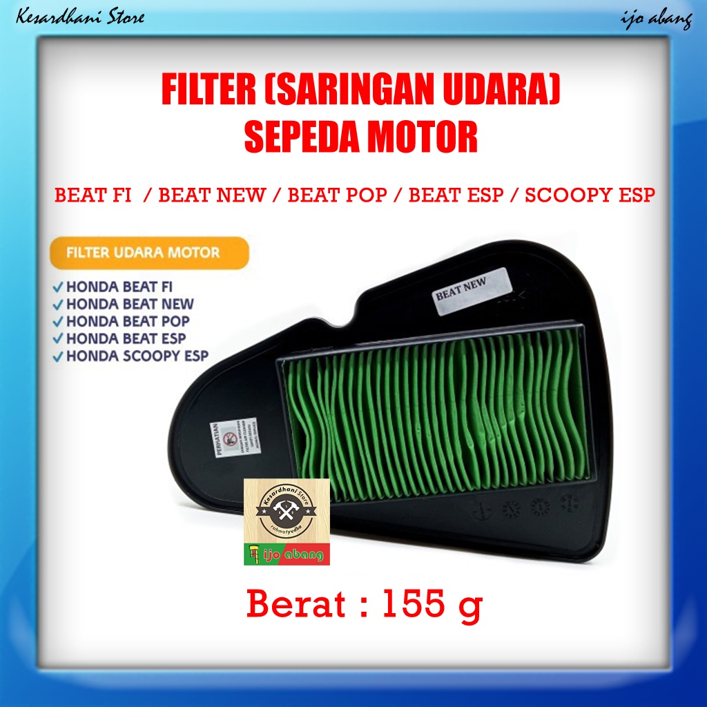 Filter Saringan Udara Air Filter HONDA BEAT FI / NEW / POP / ESP / Street / SCOOPY ESP / VARIO FI NEW