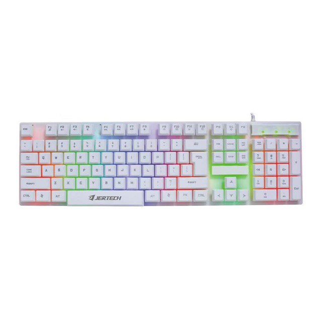 Keyboard Gaming Jertech K358 Lampu LED RGB Membrane Keyboard FULL SIZE