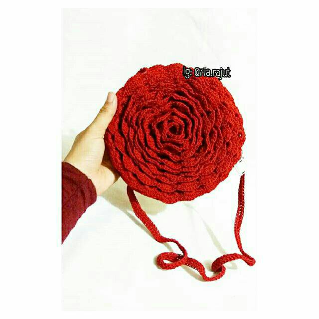 Tas rajut mawar