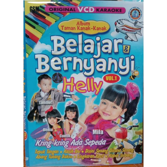 Kaset lagu anak original vcd karaoke belajar & bernyanyi kring kring ada sepeda