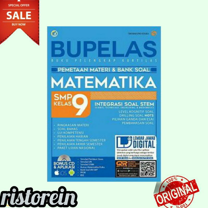 BUKU PELAJARAN / LATIHAN SOAL BUPELAS MATEMATIKA SMP KELAS 9 / BUKU PENDAMPING KURIKULUM 2013