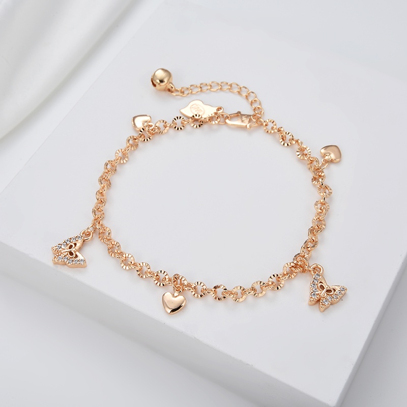 gelang titanium anak wanita anti karat silver emas muda bayi couple asli rantai selamanya korea mura magnet sahabat  62b