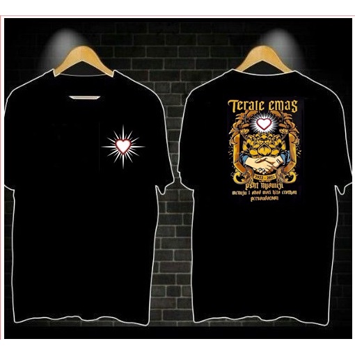 PSHT TERATE kaos distro SH SETIA HATI Kaos PSHT 1 Satu Abad Terate Emas Keren Simpel "JABAT TANGAN"