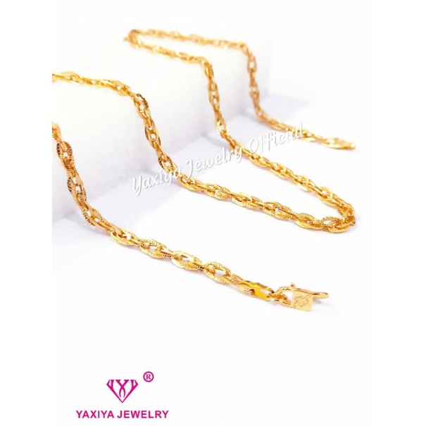 Kalung rantai Perhiasan Lapis emas Kalung Emas rantai Motif Yaxiya Perhiasan Lapis Emas 18k