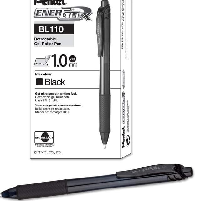 

à Pasti Ready >>>> Pen Pentel EnerGel-X BL 110 1.0 mm Hitam à
