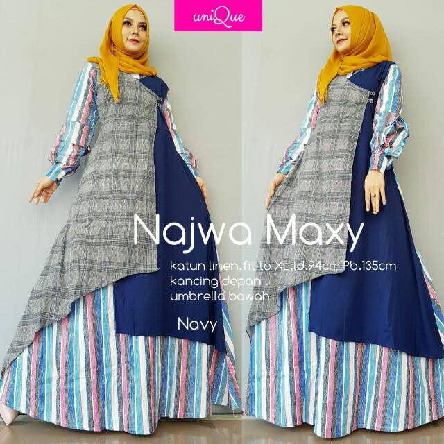 Najwa maxy, maxi gamis muslin