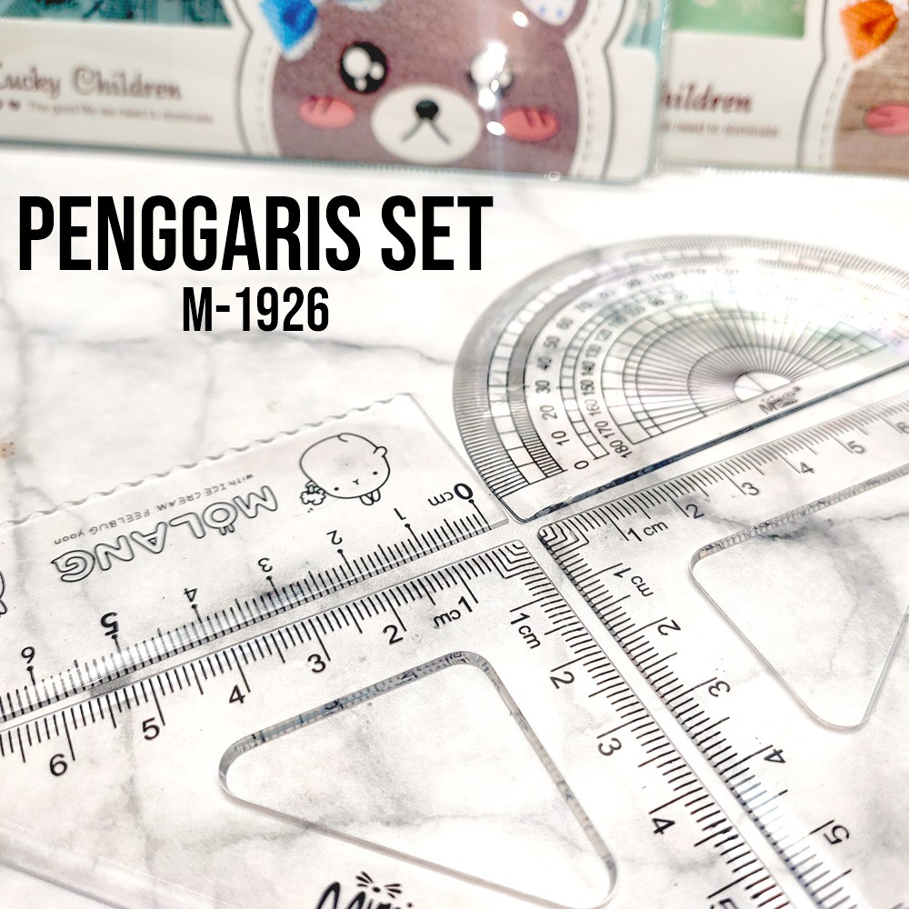 

Penggaris / Penggaris SET BEAR / Penggaris 4in1 / Penggaris Fancy M1926